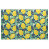 Yellow Green Navy Blue Lemon Pattern Stof (Fat Quarter)