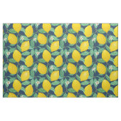 Yellow Green Navy Blue Lemon Pattern Stof (Fat Quarter)