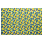 Yellow Green Navy Blue Lemon Pattern Stof (Fat Quarter)