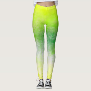 Yellow Green Ombre Leggings