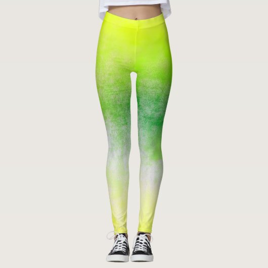 Yellow Green Ombre Leggings (Voorkant)
