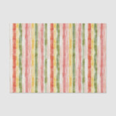 Yellow Green Pink Orange Stripes Birthday Tissuepapier (Voorkant)