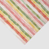 Yellow Green Pink Orange Stripes Birthday Tissuepapier (Detail)