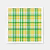 Yellow Green Plaid Pattern Check Print Tartan Servet (Voorkant)
