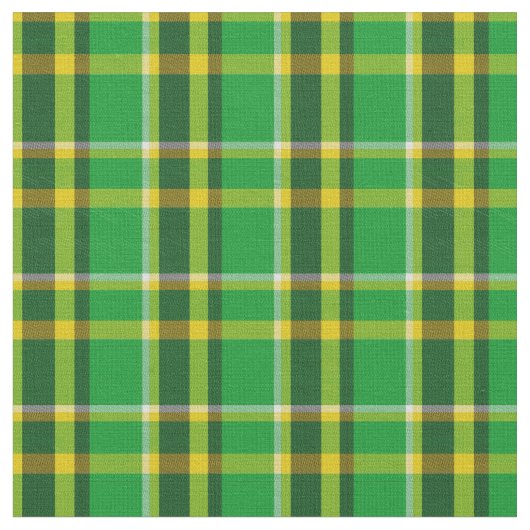 Yellow Green Plaid Pattern Check Print Tartan Stof (Close Up)