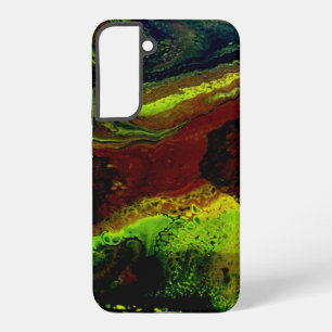 Yellow green pouring samsung galaxy hoesje