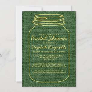 Yellow Green Rustic Mason Jar Vrijgezellenfeest In Kaart
