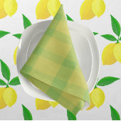 Yellow Green Rustic Plaid Check Tafelkleed