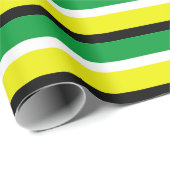 Yellow Green Stripes Pattern Cadeaupapier (Rol Hoek)