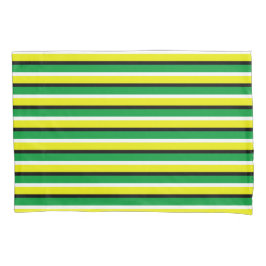 Yellow Green Stripes Pattern Kussensloop