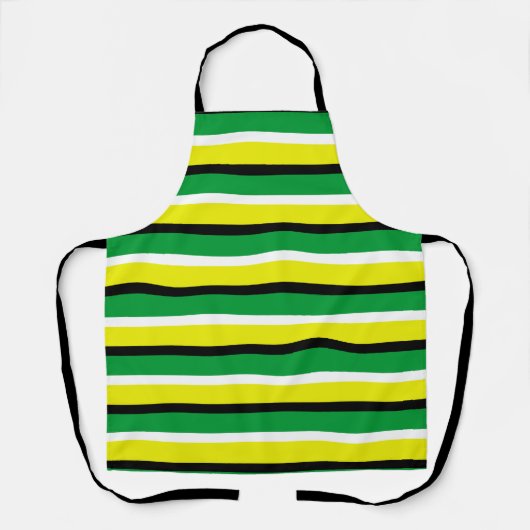 Yellow Green Stripes Pattern Schort (Voorkant)
