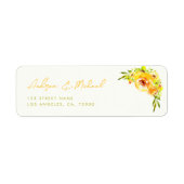Yellow Green Vibrant Summer Bloom Floral Wedding Etiket (Voorkant)