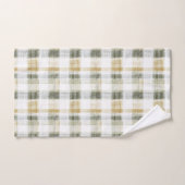 Yellow Green White Plaid Stripes Bad Handdoek (Handdoek)