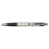 Yellow Green White Plaid Stripes Pen (Achterkant)