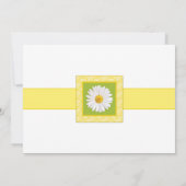 Yellow Green White Shasta Daisy Wedding Invitation Kaart (Achterkant)