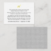 Yellow Grey Elephant Boek aanvraag / boeken voor b Informatiekaartje (Voorkant / Achterkant)