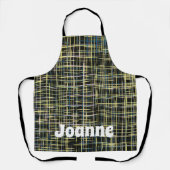Yellow Grid Lines Art Pattern Schort (Voorkant)