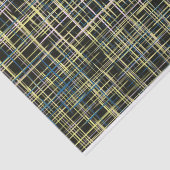 Yellow Grid Lines Art Pattern Tissuepapier (Detail)