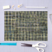 Yellow Grid Lines Art Pattern Tissuepapier (Craft)