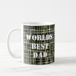 Yellow Grid Lines Art Pattern Worlds Best Koffiemok
