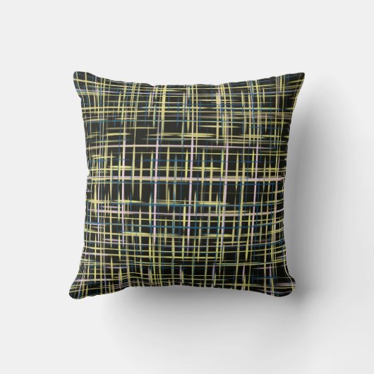 Yellow Grid Lines Art Pattern Worlds Best Kussen (Achterkant)