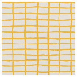 Yellow grid simple pattern stof