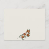 Yellow Groovy Retro Arch Floral Wedding Reception Informatiekaartje (Achterkant)