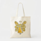 Yellow Guardian Angel Art Custom Canvas tas (Voorkant)