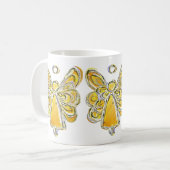 Yellow Guardian Angel Custom Art Koffie Mok Cup (Voorkant links)