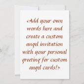 Yellow Guardian Angel Custom Invite of Invitation Kaart (Achterkant)