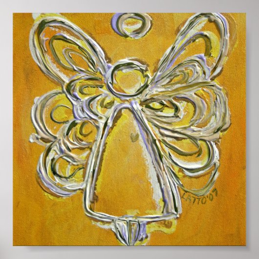 Yellow Guardian Angel Poster Art Prints (Voorkant)
