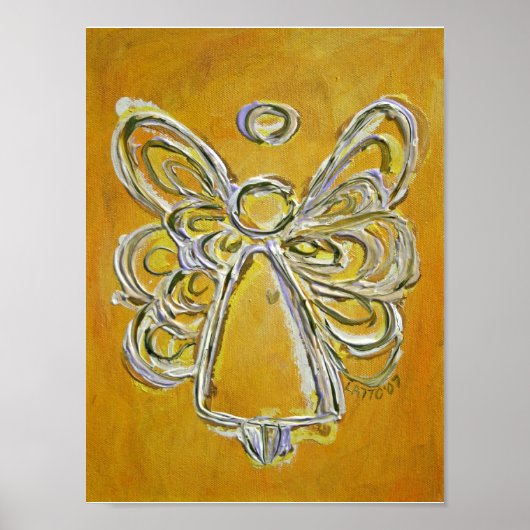 Yellow Guardian Angel Poster Art Prints (Voorkant)