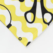 Yellow Hairdresser Tool Patroon Fleece Deken (Hoek)