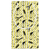 Yellow Hairdresser Tool Patroon Klein Cadeauzakje (Achterkant)