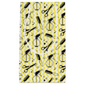 Yellow Hairdresser Tool Patroon Klein Cadeauzakje (Voorkant)