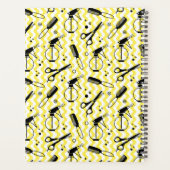 Yellow Hairdresser Tool Patroon Planner (Achterkant)