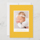 Yellow Hallo Baby 2 Fotogeboorte Aankondiging (Achterkant)