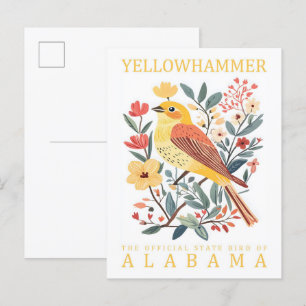 Yellow Hammer Bird of Alabama Verenigde Staten Rei Briefkaart