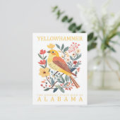 Yellow Hammer Bird of Alabama Verenigde Staten Rei Briefkaart (Staand voorkant)