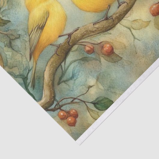 Yellow Hammer Songbirds DECOUPAGE Tissuepapier (Detail)