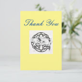 Yellow Handfasting - Hartelijk dank Bedankkaart (Staand voorkant)