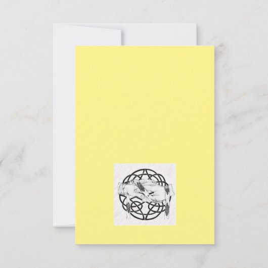 Yellow Handfasting - Hartelijk dank Bedankkaart (Achterkant)