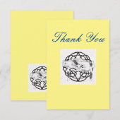 Yellow Handfasting - Hartelijk dank Bedankkaart (Voorkant / Achterkant)