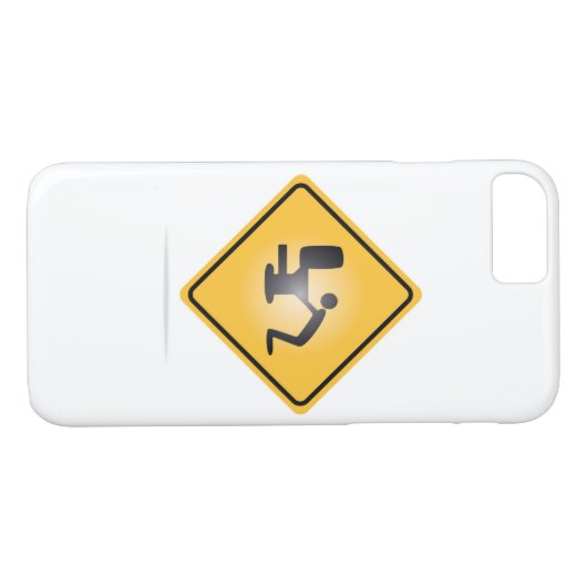 Yellow hangover waarschuwingsbord iphone 7 hoesje (Achterkant (Horizontaal))