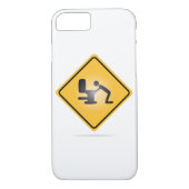 Yellow hangover waarschuwingsbord iphone 7 hoesje (Achterkant)