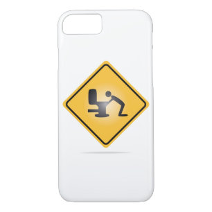 Yellow hangover waarschuwingsbord iphone 7 hoesje