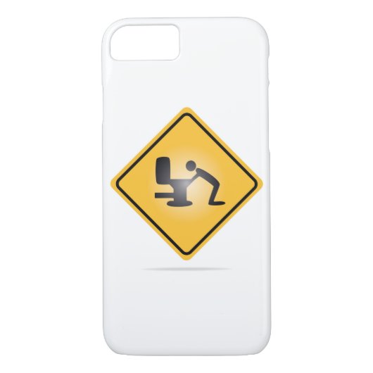 Yellow hangover waarschuwingsbord iphone 7 hoesje (Achterkant)