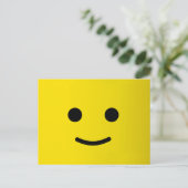 Yellow Happy Face Briefkaart (Staand voorkant)