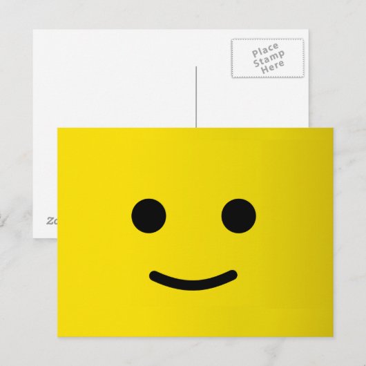 Yellow Happy Face Briefkaart (Voorkant / Achterkant)