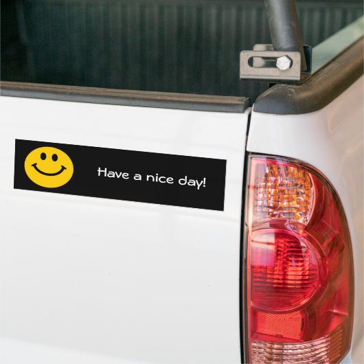 Yellow Happy Face Bumpersticker (Op Truck)